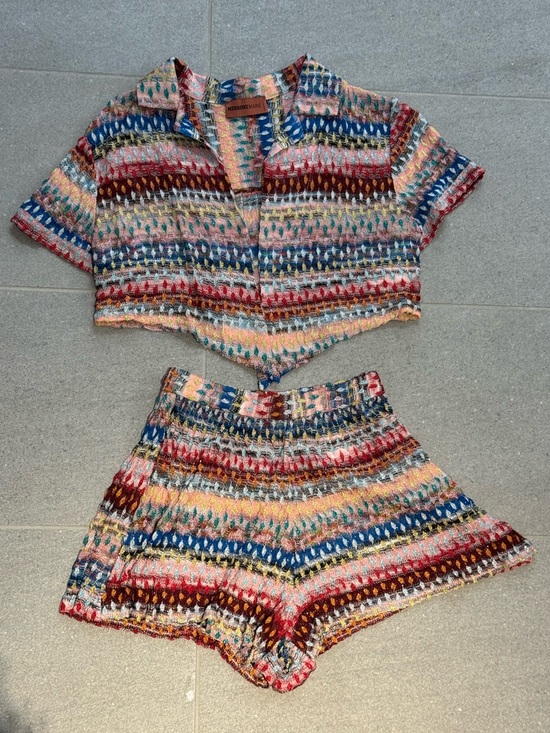 Missoni Pants - Missoni Knit Two-Piece Top & Shorts Set - Multicolor